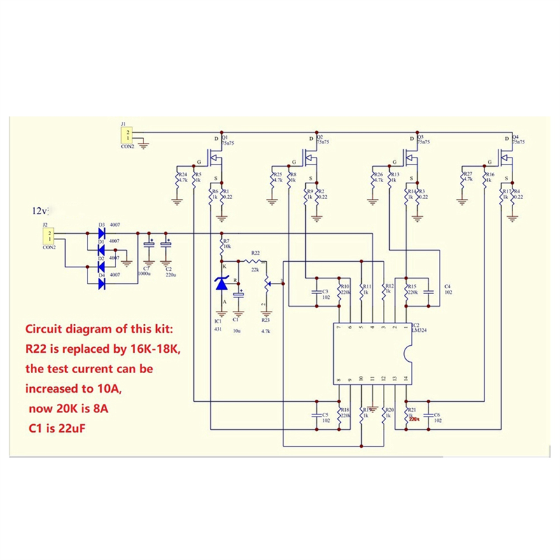 AC88-2X kits diy 150w 10a test - Diy Electronic Load avaliação e preço