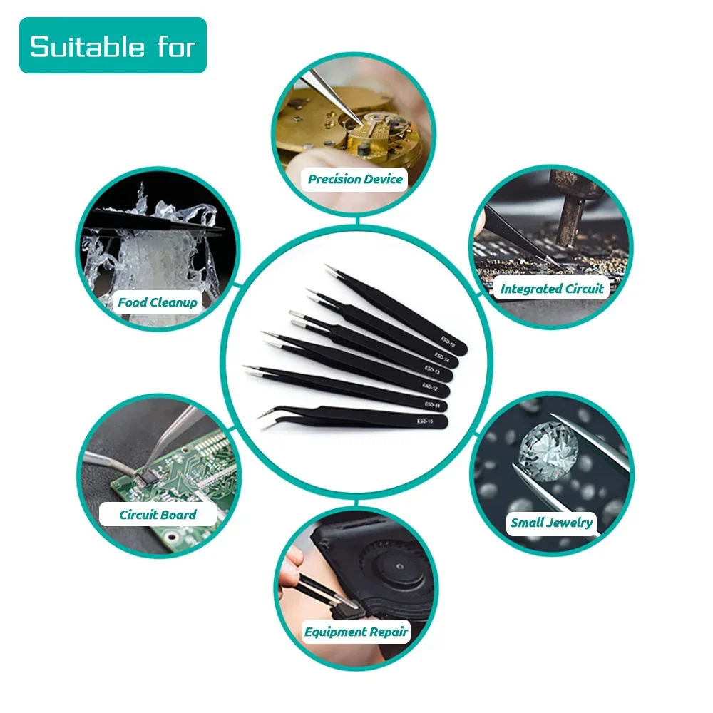 Conjunto de 6 Pinças de Precis - Diy Electronics Soldering Kit avaliação e preço