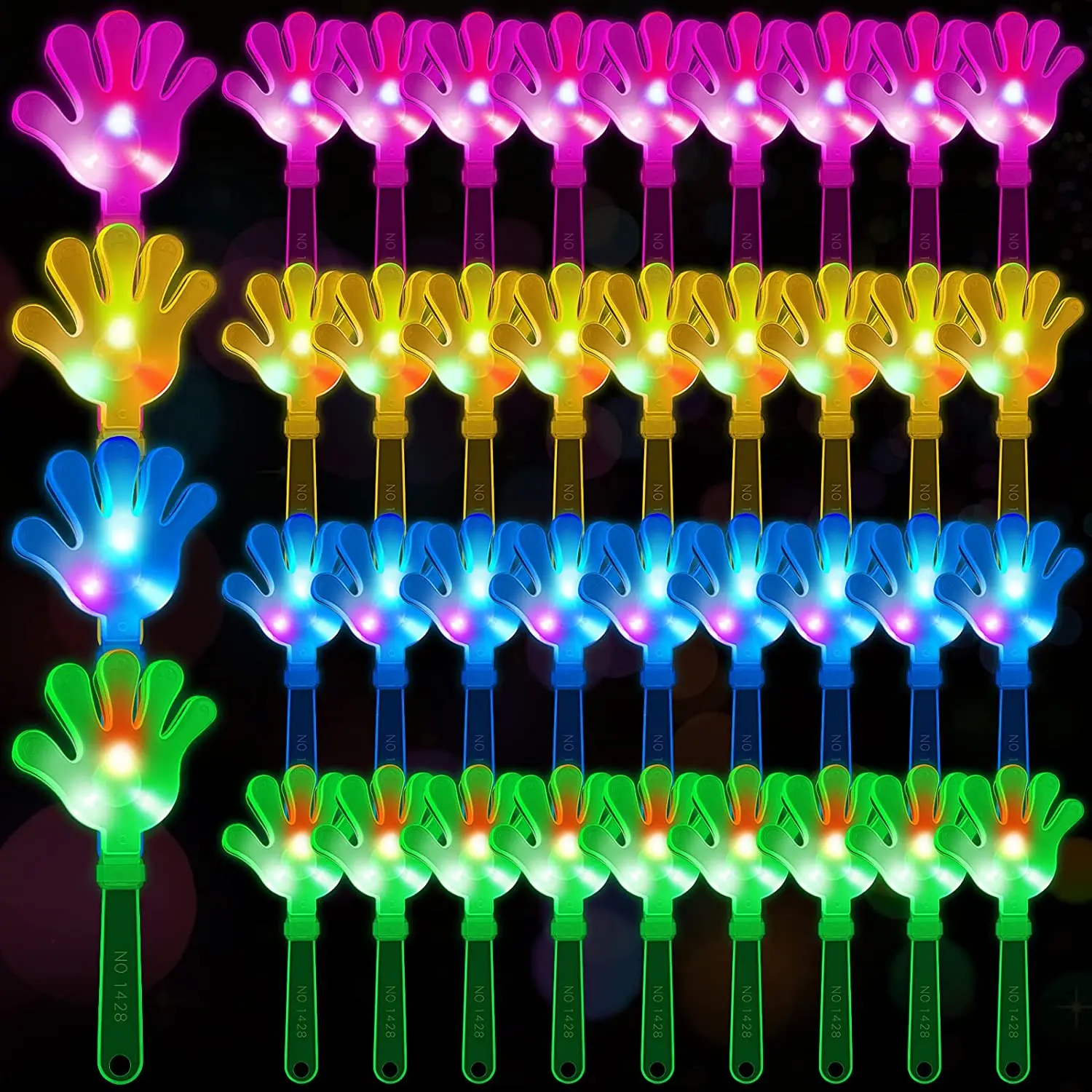 12 pçs mão clappers iluminar l - Diy Halloween Electronics avaliação e preço
