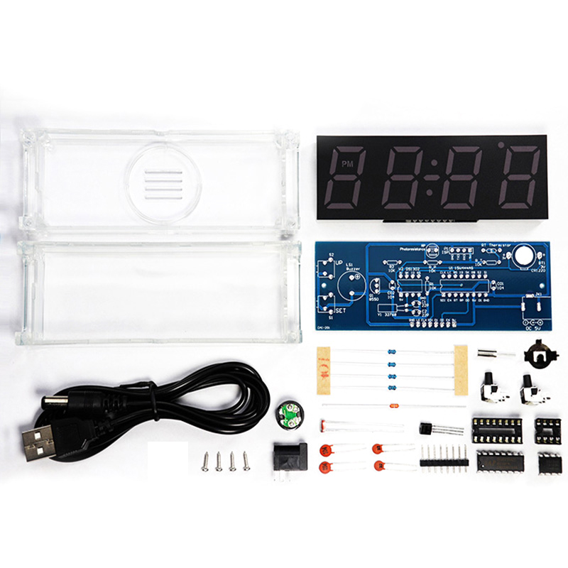 Tubo digital diy relógio kit t - Diy Electronics Soldering Kit avaliação e preço