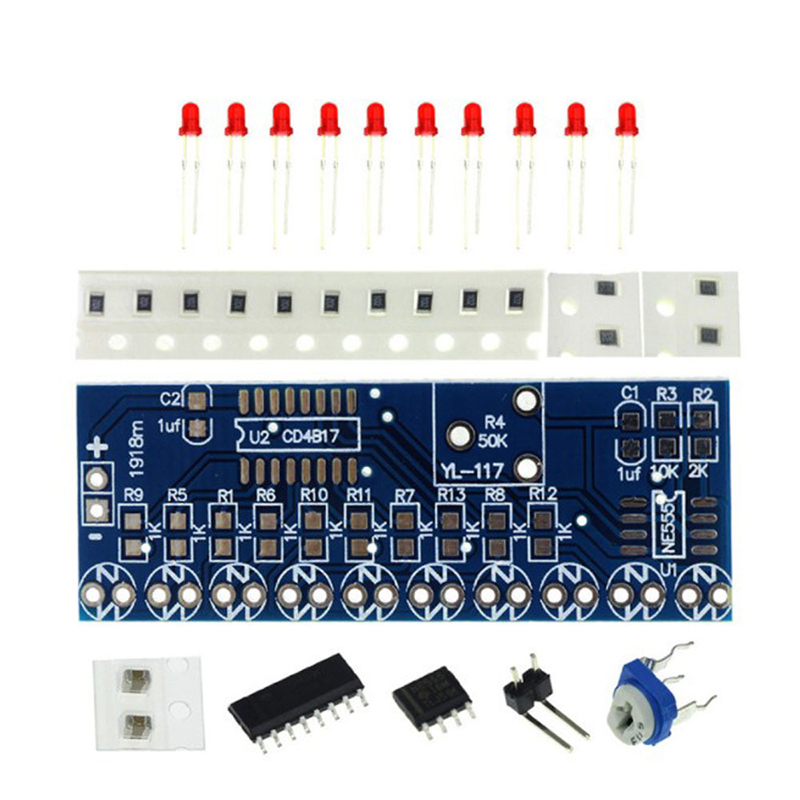 NE555 + CD4017 Running LED Flo - Diy Home Electronics Projects avaliação e preço